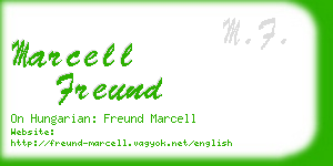 marcell freund business card